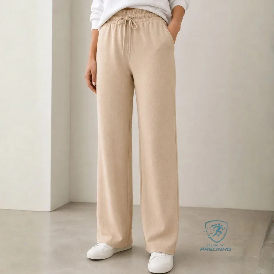 Calça Feminina Alfaiataria Wide Leg Social Pantalona Mercado Livre