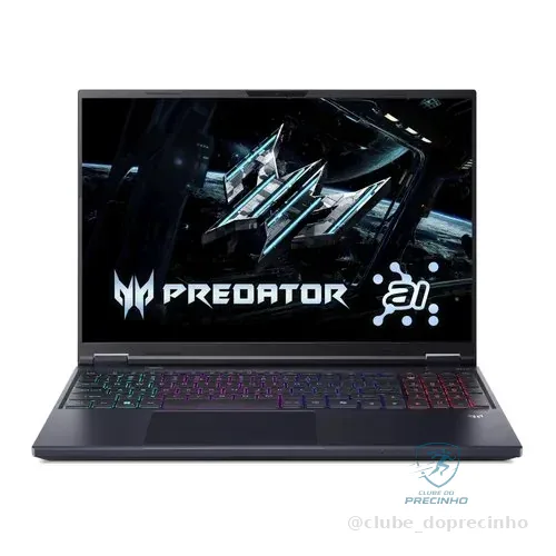 Notebook Gamer Predator Helios Neo 16 Phn16-73-76tf Com Ia Intel® Core Ultra 7 255hx 16gb 512ssd Rtx5070 Wqxga 16 Preto