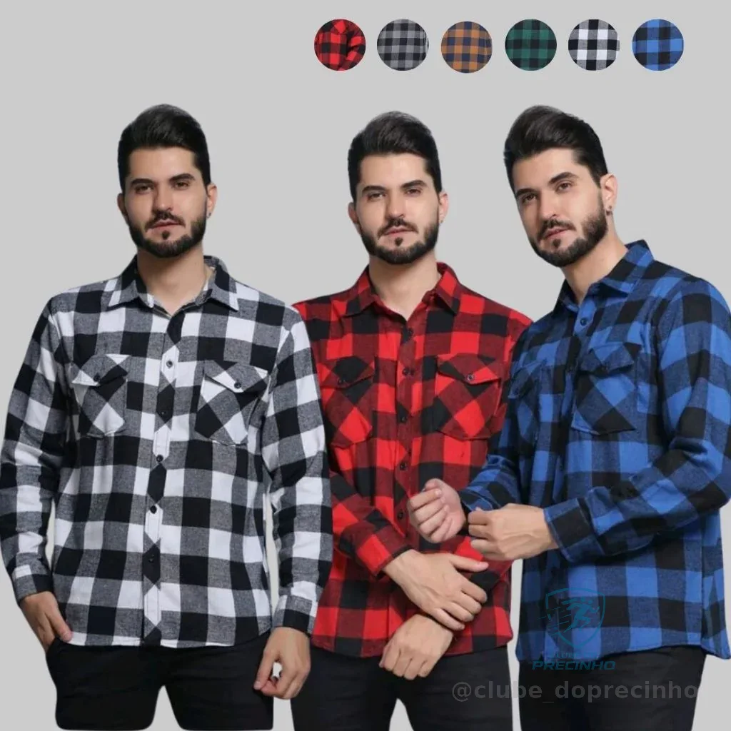 Camisa Masculina Xadrez Blusa De Frio Festa Junina Shopee