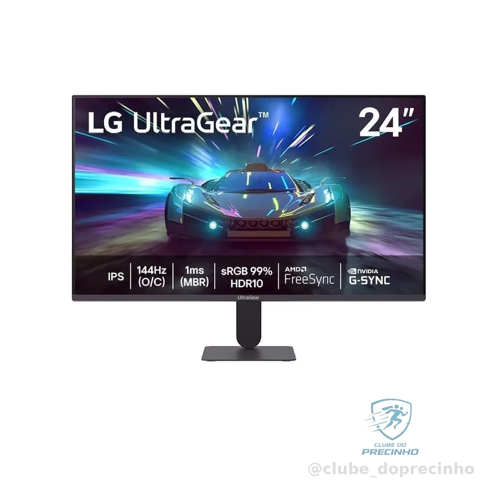 Monitor Gamer 24 UltraGear 24G411A-B 144Hz Full HD 1MS MBR G-SYNC FreeSync LG