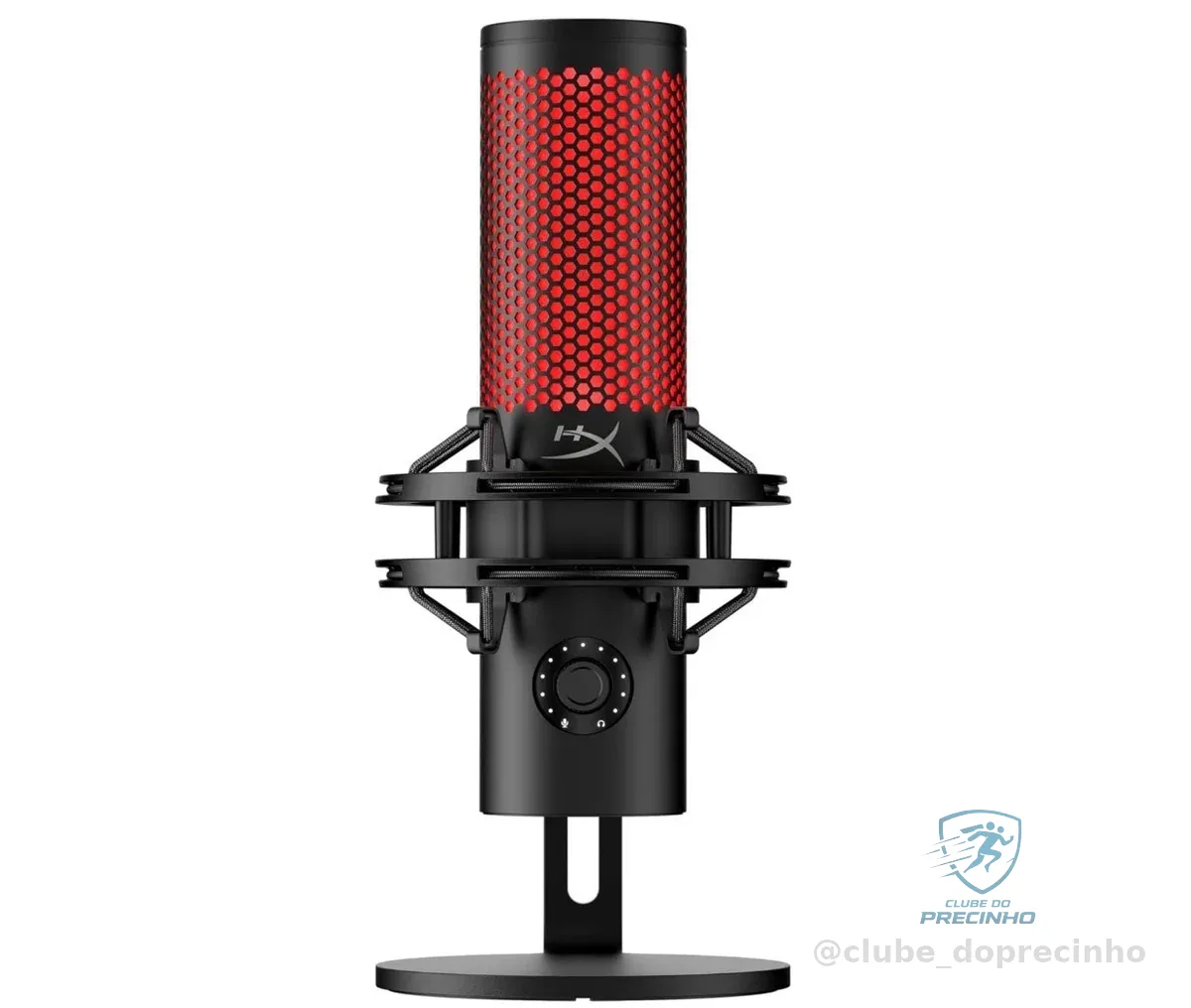 Microfone Condensador USB HyperX QuadCast 2 - Gravação em Alta Resolução para Streaming e Podcasts, com Controles Integrados, Suporte Antichoque Removível, 4 Padrões Polares, Preto (872V1AA)