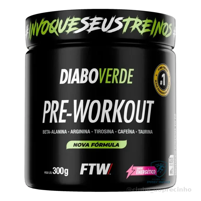 Pré-treino Diabo Verde FTW Energia Extrema 300g sabor Energético Mercado Livre