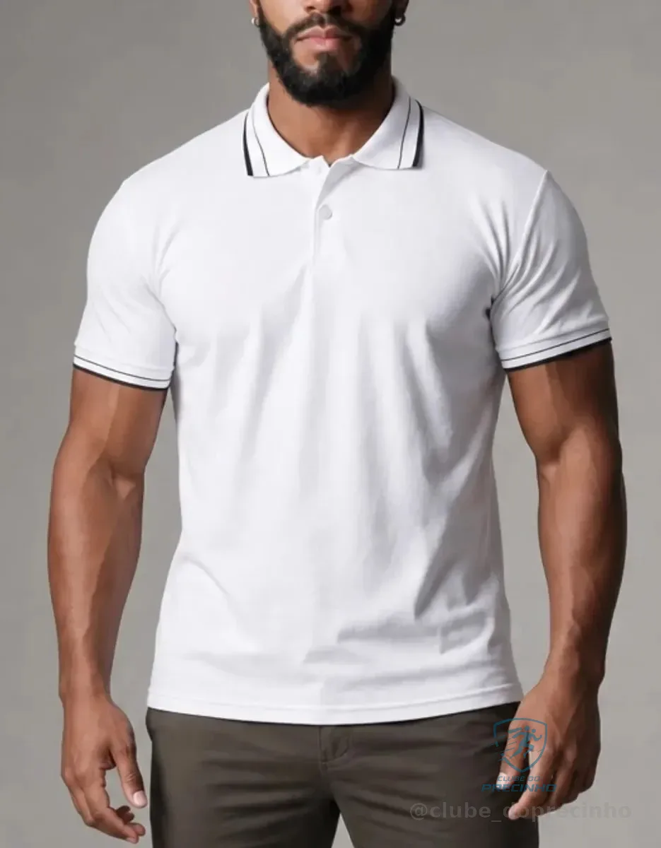 Camisa Gola Polo Masculina Pique Premium Algodão Confortável Mercado Livre