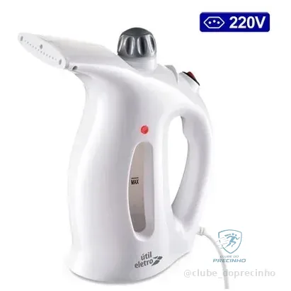 Passadeira Elétrica 220v a Vapor Útil Eletro, Compacta Portátil Branca - Promoção Shopee