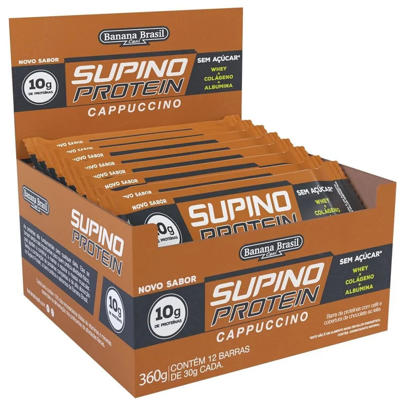 Banana Brasil Barra De Proteínas Cappuccino Com 12 Unidades De 30G