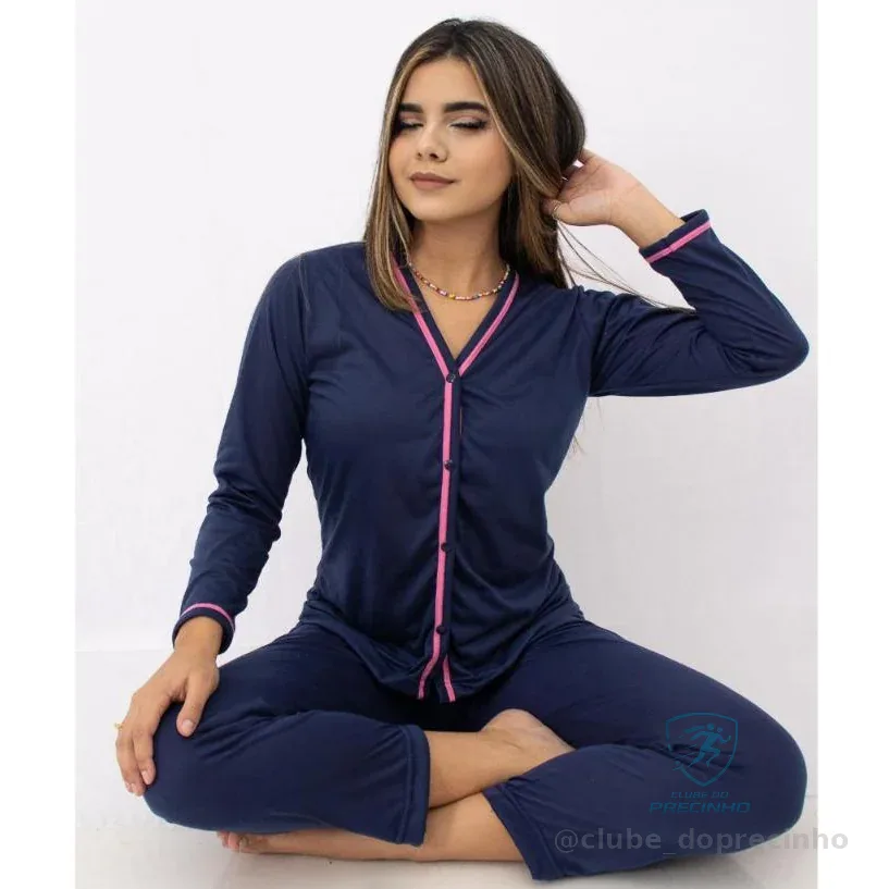 Pijamas Americano de Inverno/ Pijamas De Frio/ Pijamas Amamentação Shopee