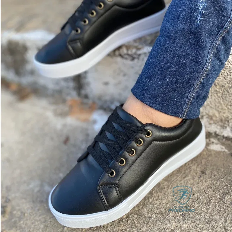 Tênis Feminino Sapatênis Casual Básico Moda Confortável Shopee