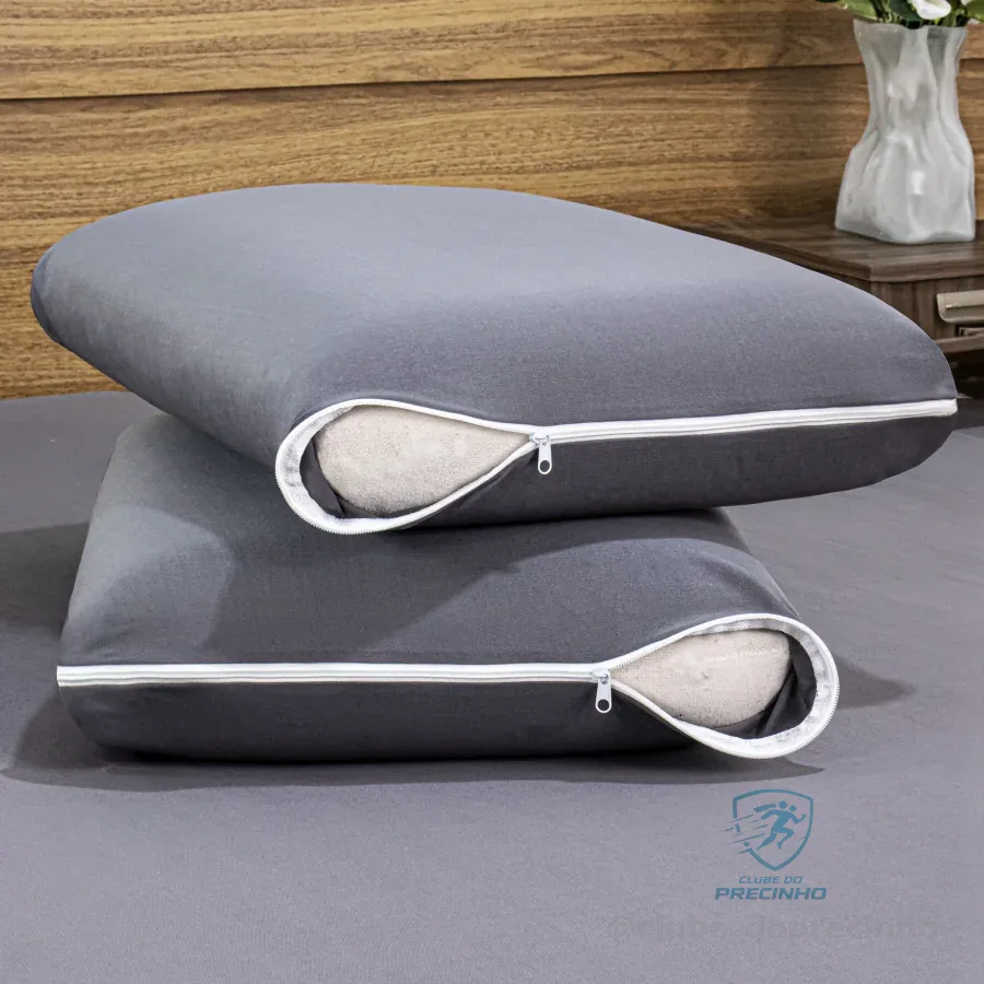 4 Capas Protetoras de Travesseiro Malha Gel/Helanca Fronha 50cm x 70cm com Zíper Shopee