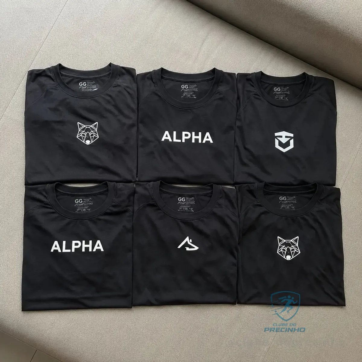 Kit com 5 Camisetas Alpha Dry All Black Mercado Livre