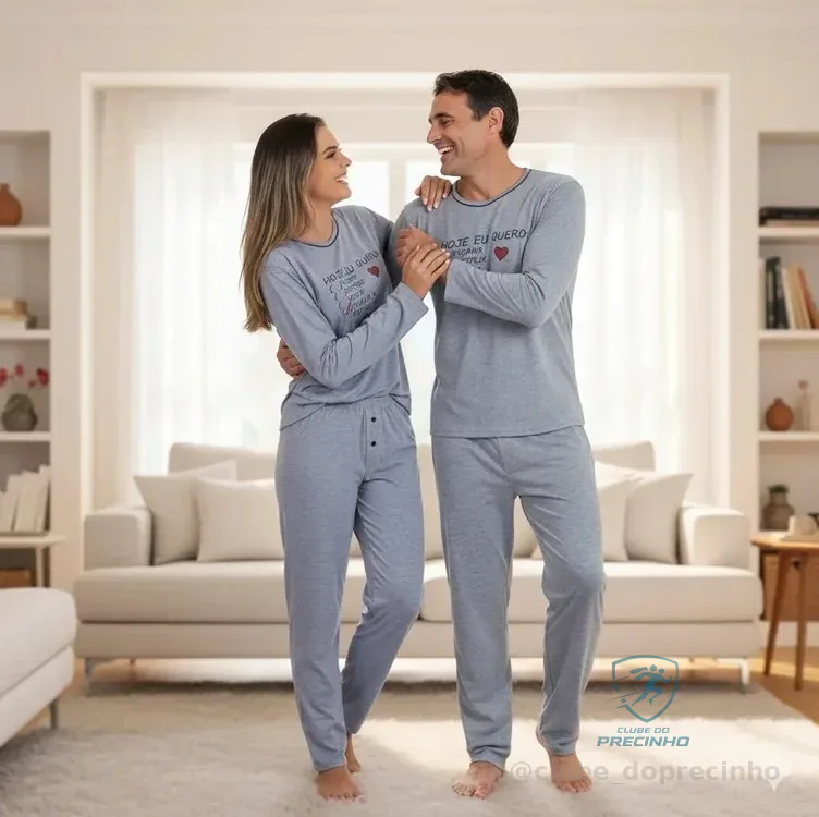 Kit Pijama Casal De Frio Namorados Feminino Masculino Mercado Livre