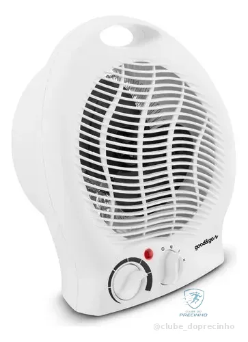 Aquecedor Elétrico 1500w Portátil Branco Good&go Termoventilador 127v