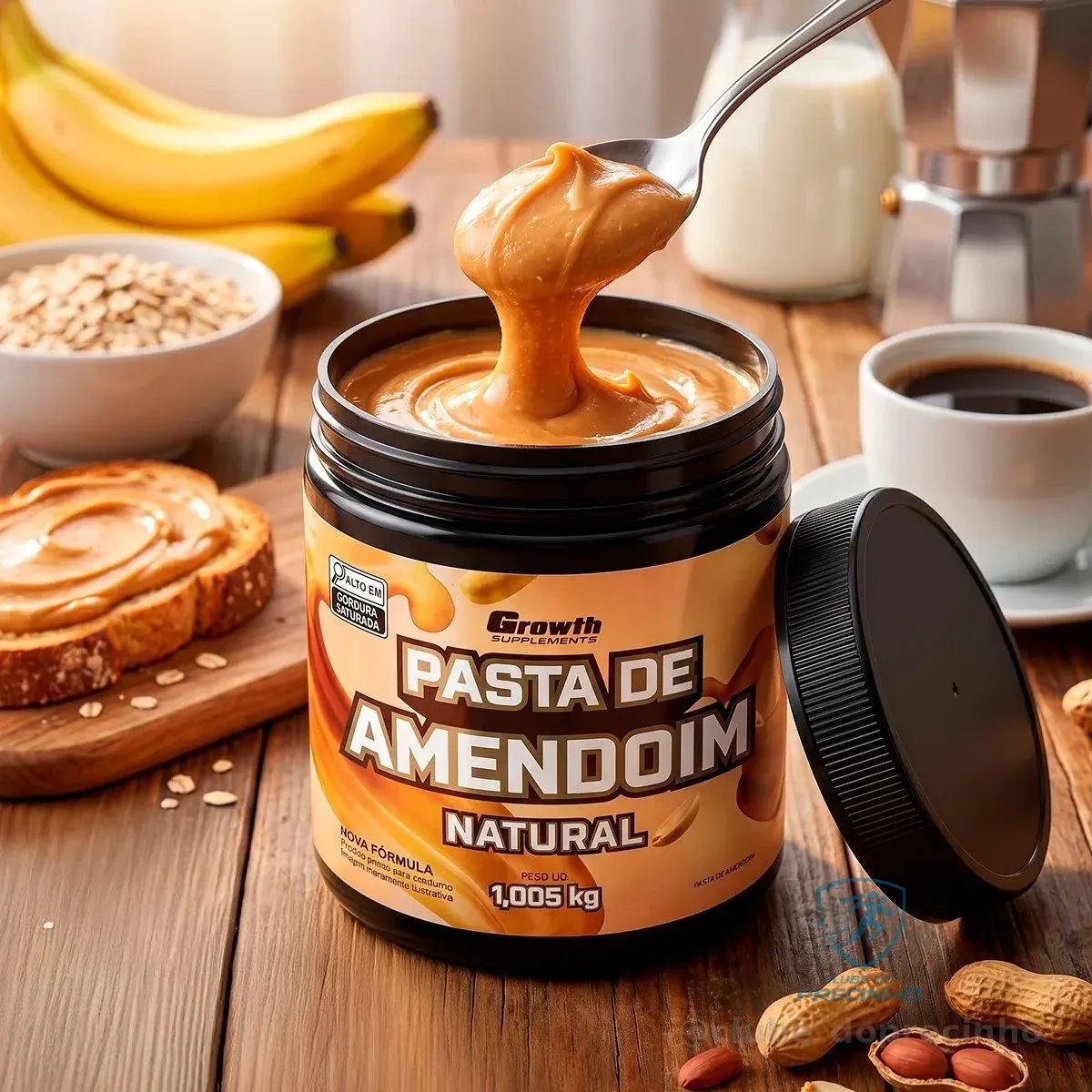 Pasta De Amendoim Integral Torrado 1kg Growth Supplements Natural