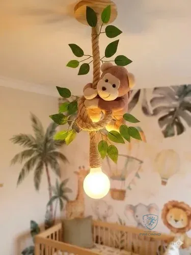 Luminária Infantil Safari De Macaquinho