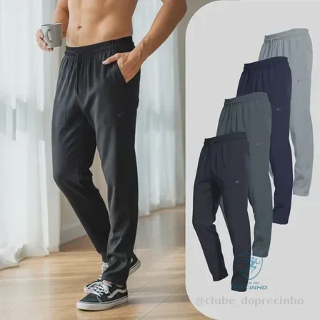 Kit 4 Calças Masculinas Tactel Com Elastano Academia Fit Mercado Livre