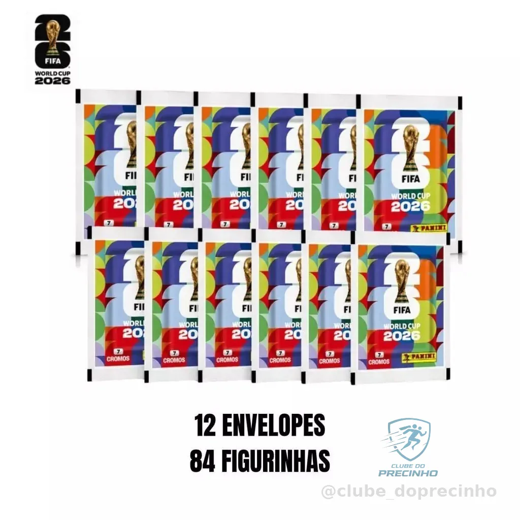 KIT Figurinhas Copa 2026 12 Envelopes 84 Figurinhas