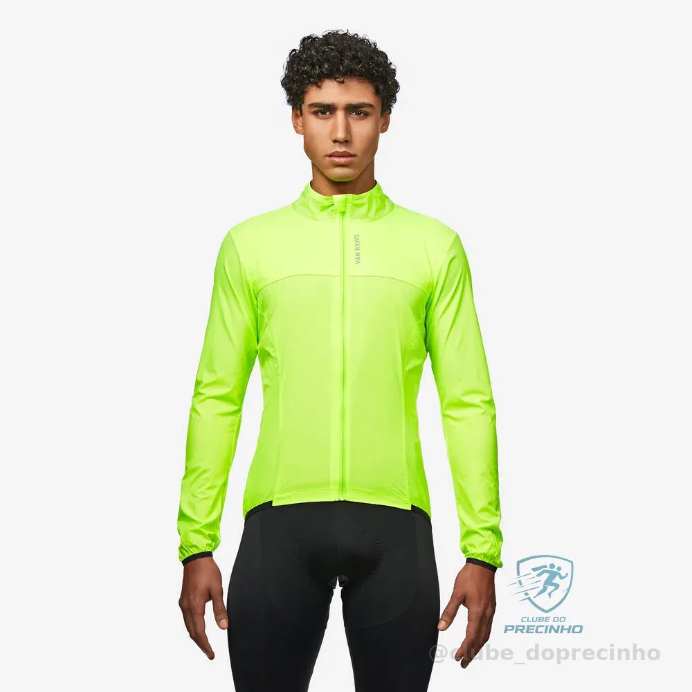 Jaqueta Masculina de Ciclismo Ultra Light Van Rysel Amarelo