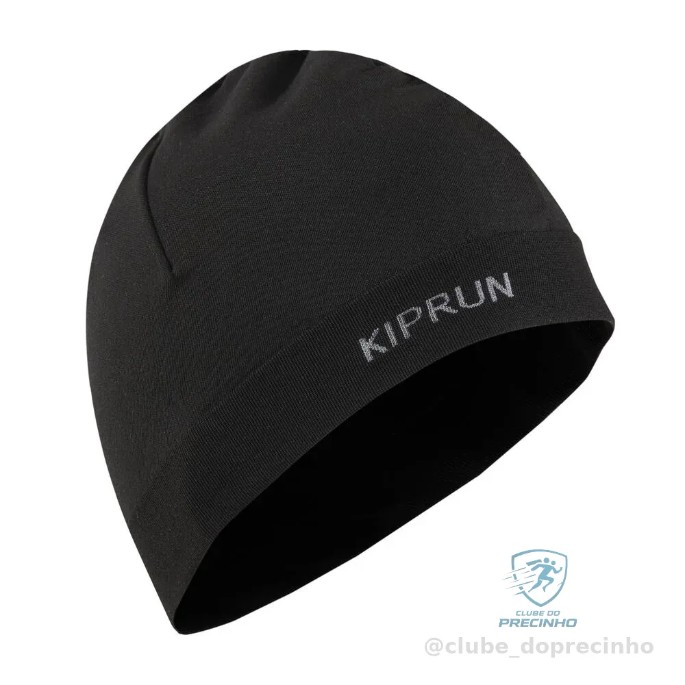 Gorro Adulto de Corrida Sem Costura Kiprun Preto