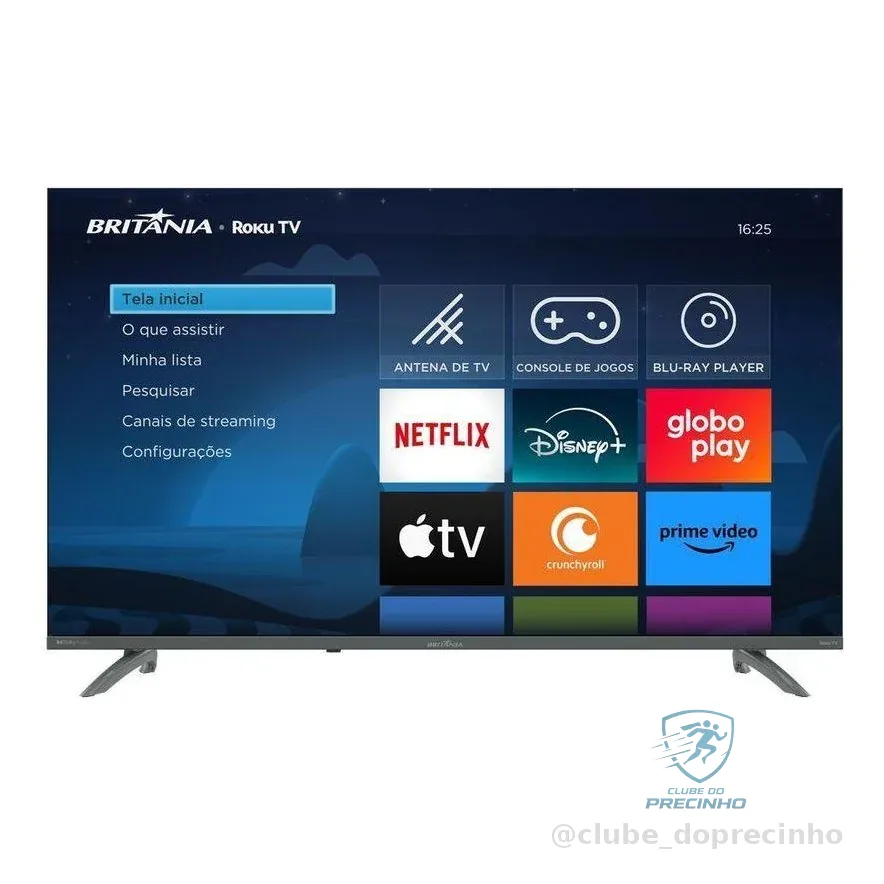 Smart TV 43" Britânia HDR10 Dolby Áudio Roku TV B43KRA