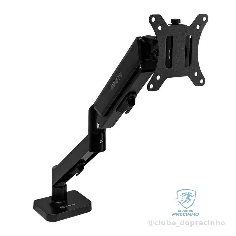 Suporte Articulado Para Monitor 13 a 32 Pistão a Gás Ajustável Zinnia Nimbo 110 Preto