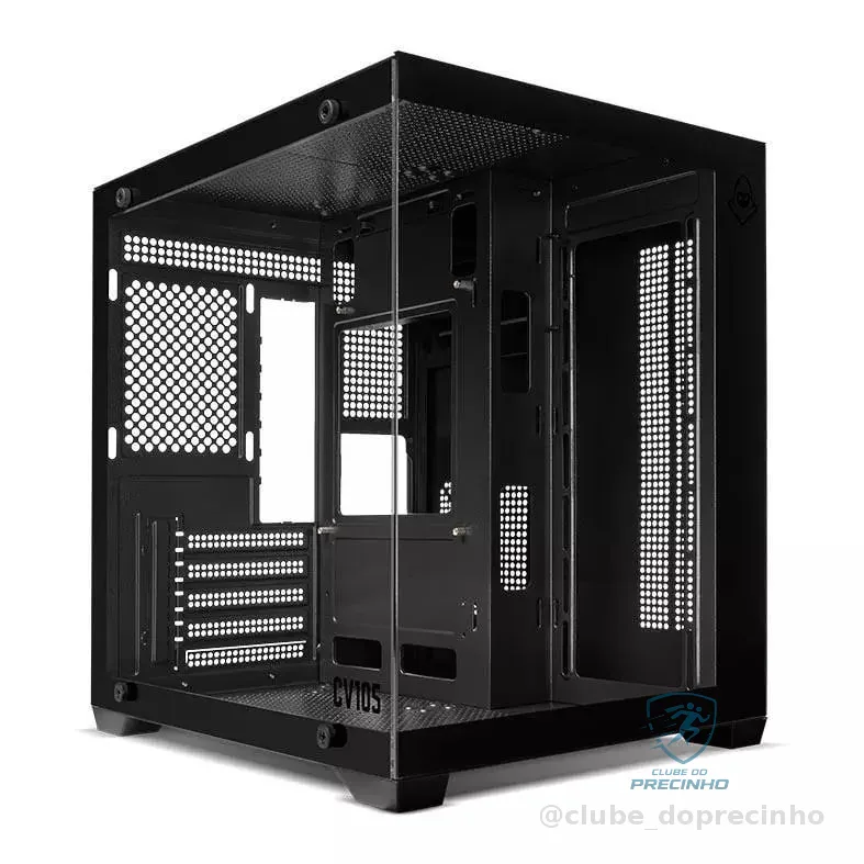 Gabinete Gamer Mancer CV105, Mini-Tower, Lateral de Vidro, Preto, MCR-CV105-BK