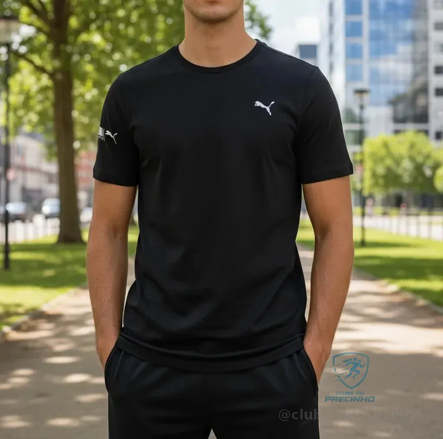 Camiseta Puma Masculina Térmica Manga Curta Proteção UV 50+ Mercado Livre