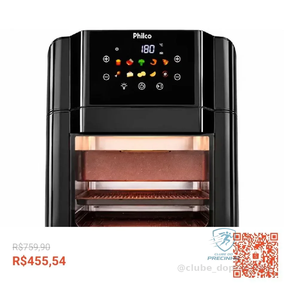 Air Fryer Fritadeira 15 Litros 10 Funções 1900w Paf15c 127v Philco