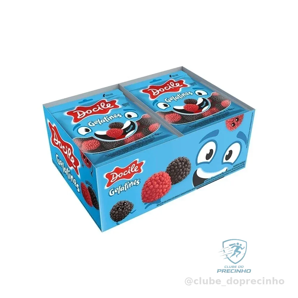 Bala de Gelatina Mini Amoras com 12un de 15g - Docile