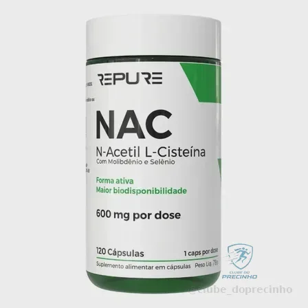 NAC N-acetil L-cisteína 600mg Molibdênio e Selênio 120 cápsulas Mercado Livre
