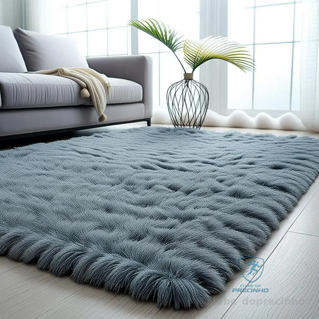 Tapete Peludo Felpudo 2,00 x 1,40 Mt Sala Quarto Luxuoso Shopee