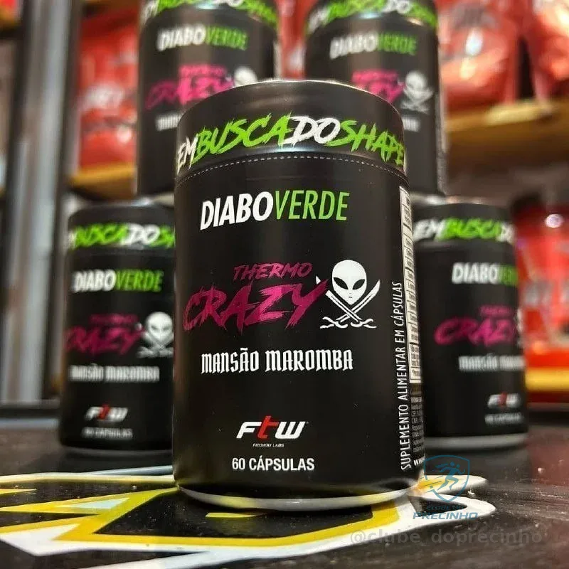 Termogênico Thermo Crazy Pote 60 cáps FTW - Diabo Verde Mercado Livre