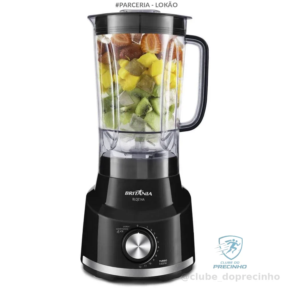 Liquidificador Britânia 1400W 3,2L 12 Velocidades BLQE14A