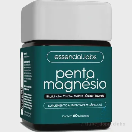 Penta Magnésio - Bisglicinato, Dimalato, Citrato, Taurato e Óxido - 60 cápsulas Mercado Livre
