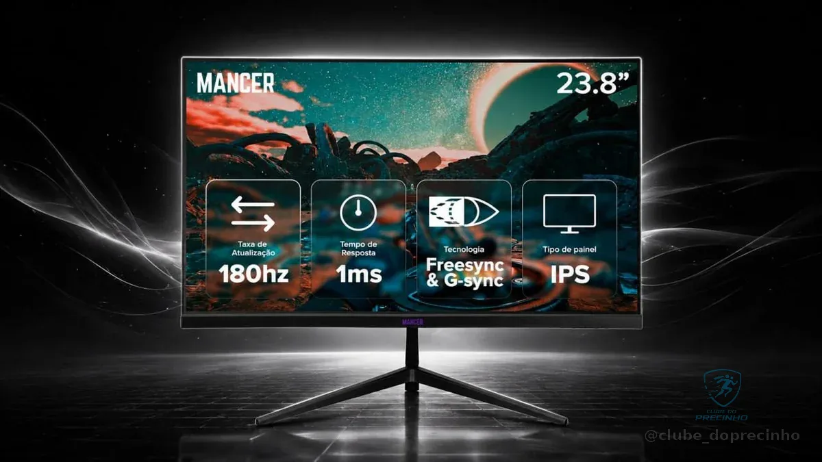 Monitor Gamer Mancer Valak Z3HS, 23.8 Pol, IPS, 2K, 1ms, 180Hz, HDMI/DP, MCR-VKZ3HS-BL01