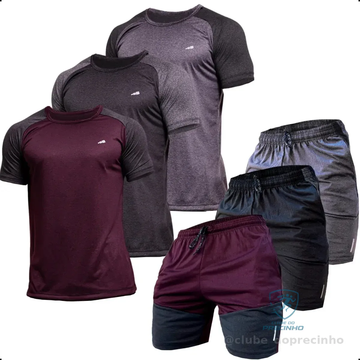 Kit 3 Conjuntos Dry Fit Masculino Academia Fitness Mercado Livre