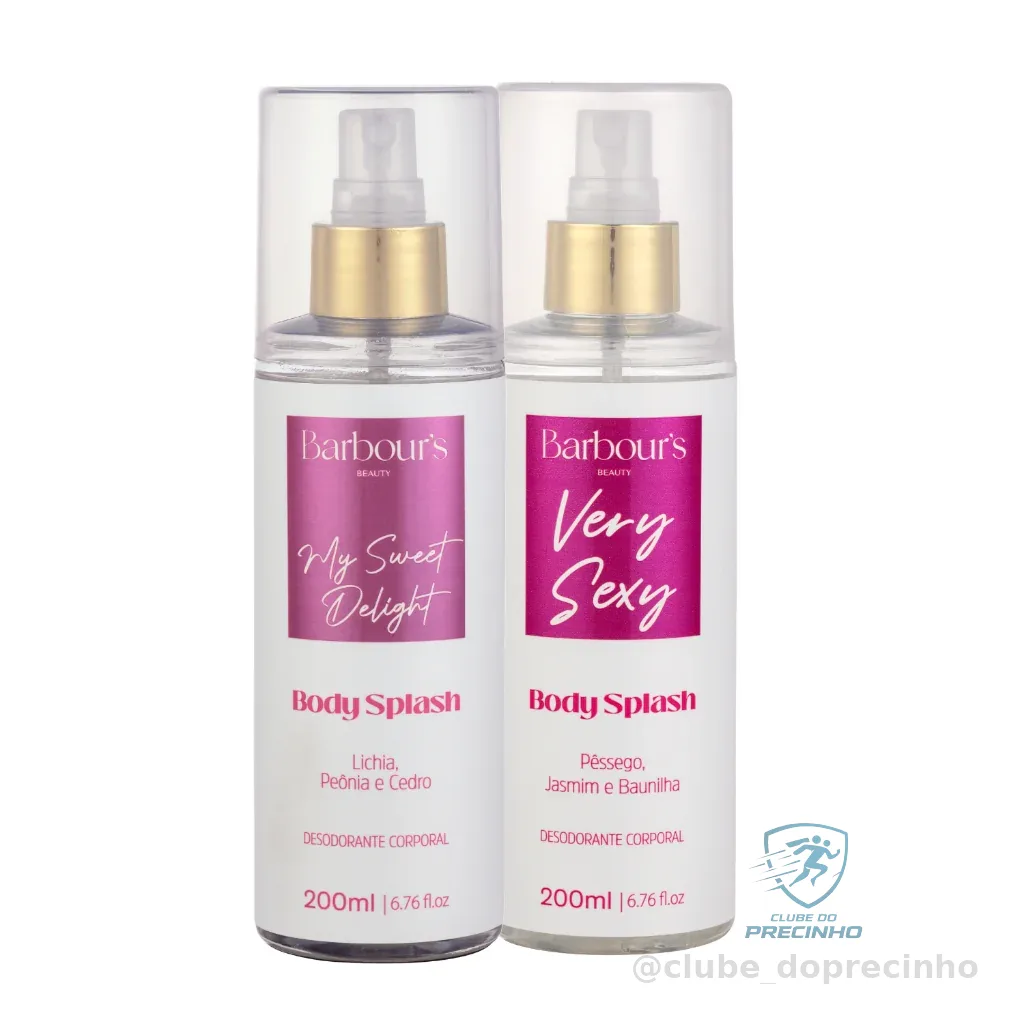 Kit Body Splash  My Sweet Delight e Very Sexy Barbour's 200ml Shopee
