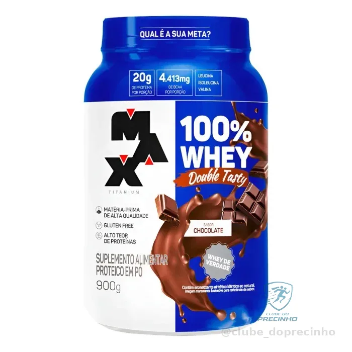 100% Whey Max Titanium Chocolate 900g Mercado Livre