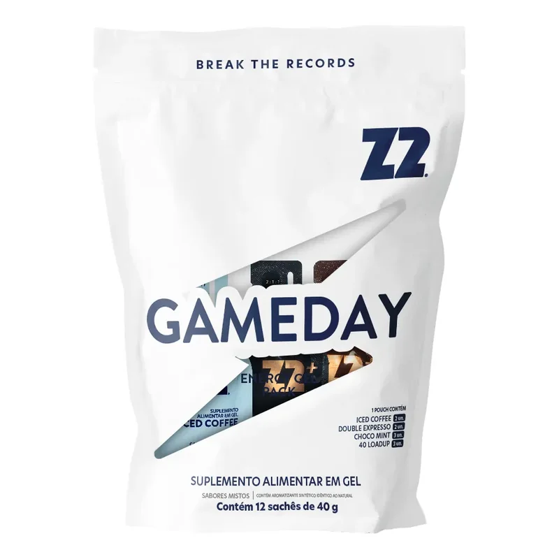 Energy Gel Z2 Gameday Pack 12 Unidades Sortidas Com Cafeína Gameday