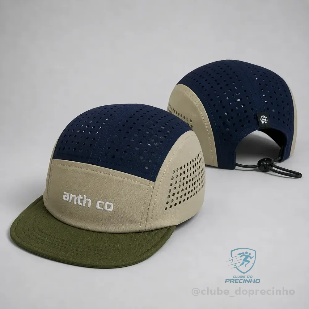 Boné Anth Co Aba Maleável Corrida Treino Impermeável Fresh Azul / Areia / Verde Un