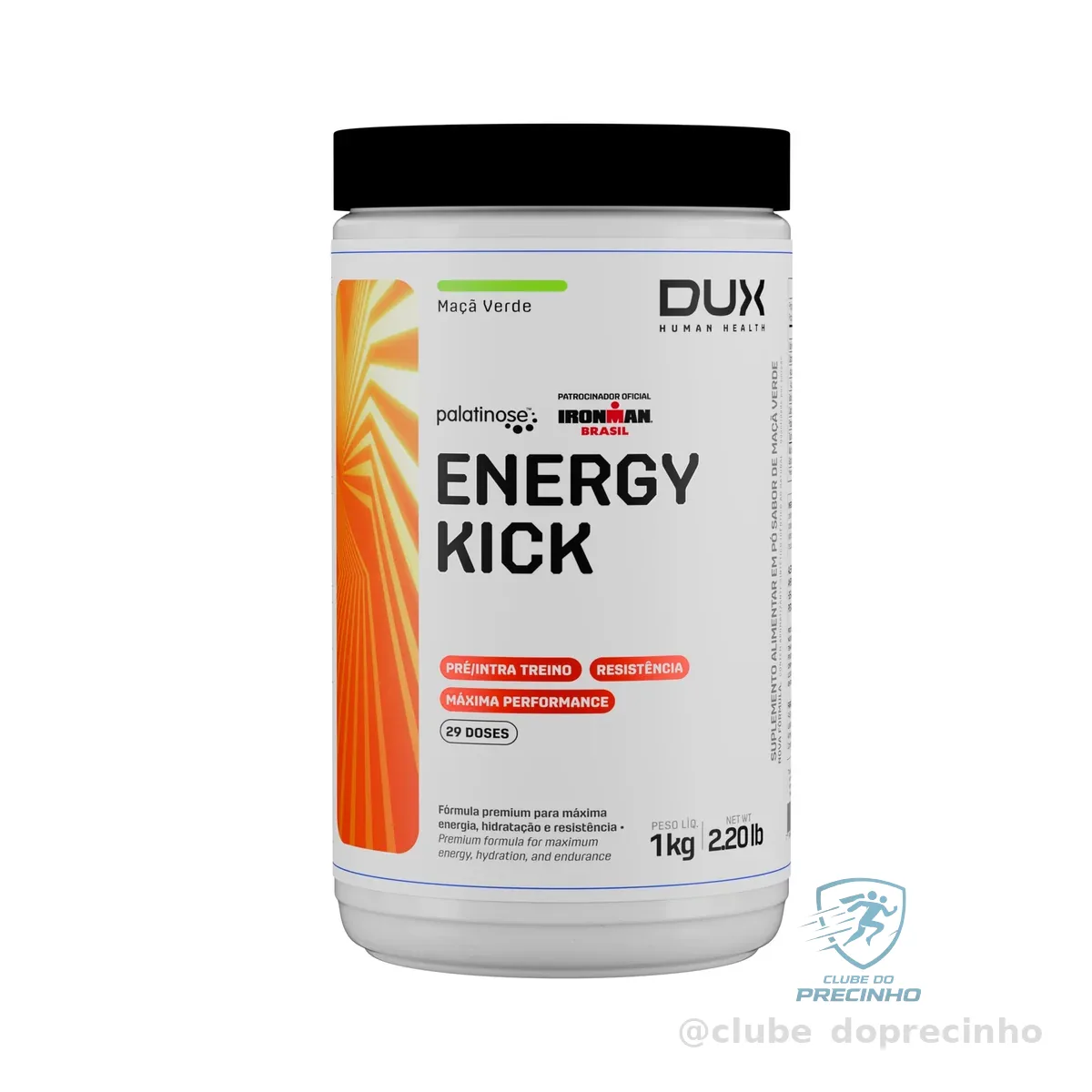 DUX Energy Kick Maça Verde - Pote 1000 G