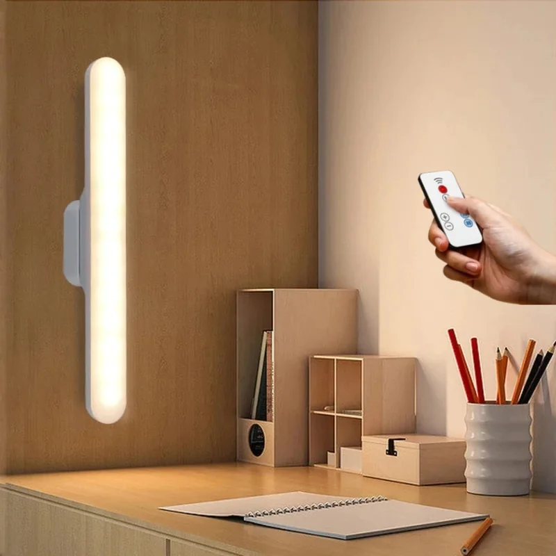 Luminária De Led Sobrepor Bastão Recarregável Sem Fio Com Suporte Magnético E Touch 3 cores com Controle Remoto