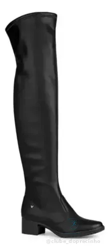 Bota Mississipi Over The Knee Preta Q0471 / X9413