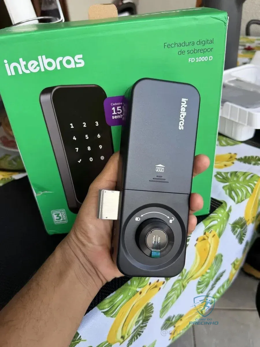 Fechadura Digital De Sobrepor Fd 1000 D Preta Intelbras Preto