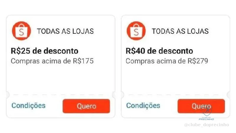 CUPONS DE DESCONTO SHOPEE