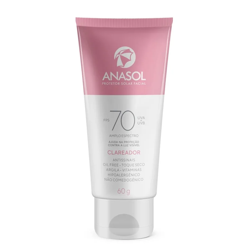 Anasol - Protetor Solar Facial FPS 70 Clareador 60g