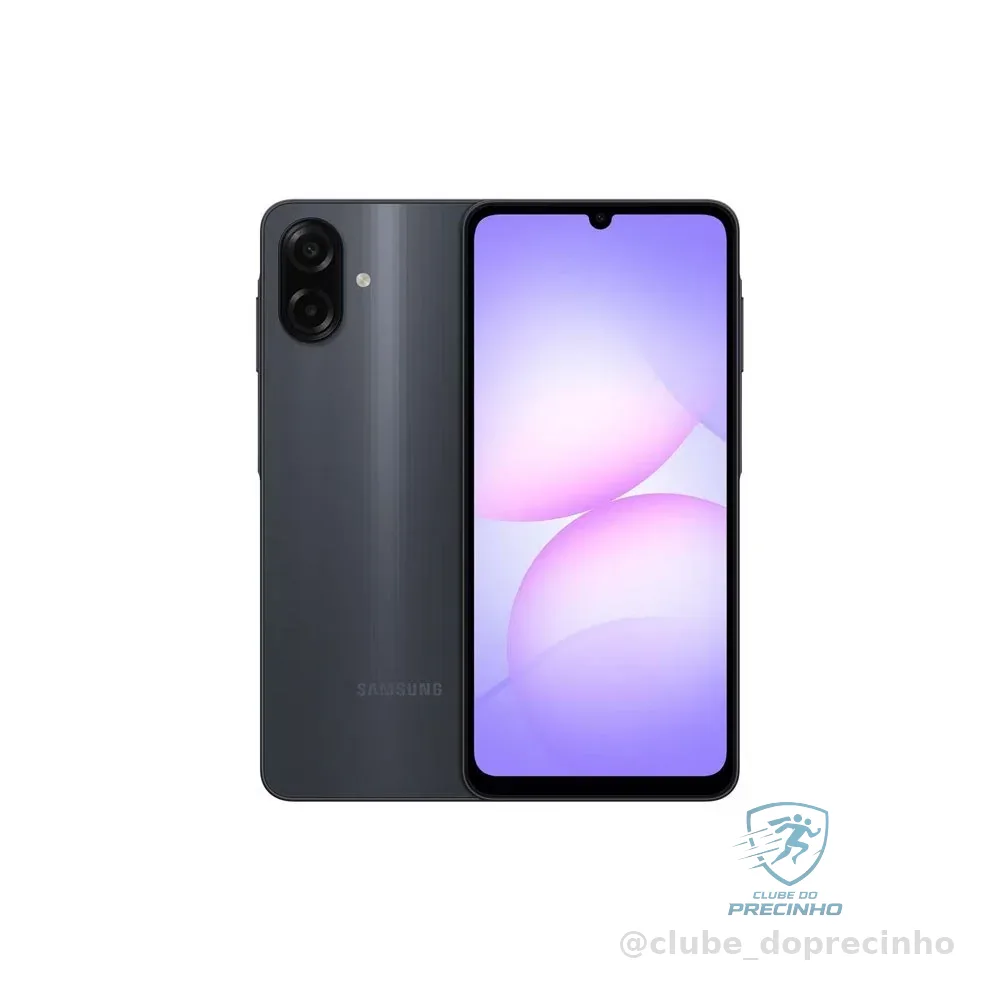 Celular Galaxy A07 Tela 6.7 128GB 4GB 90Hz Câmera Dupla 50MP Preto Samsung