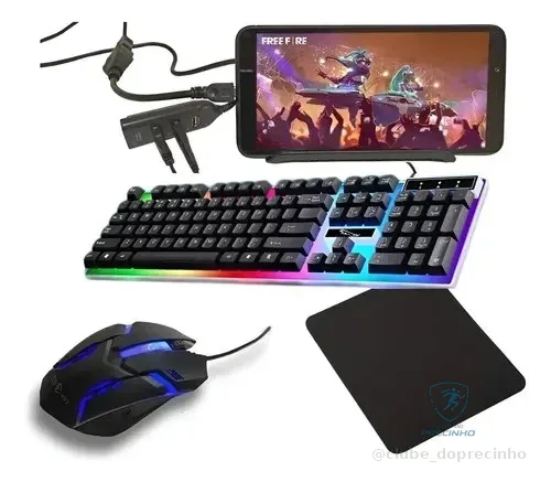 Kit Gamer Para Celular Mobilador P/ Jogos Free Fire Pubg Nf