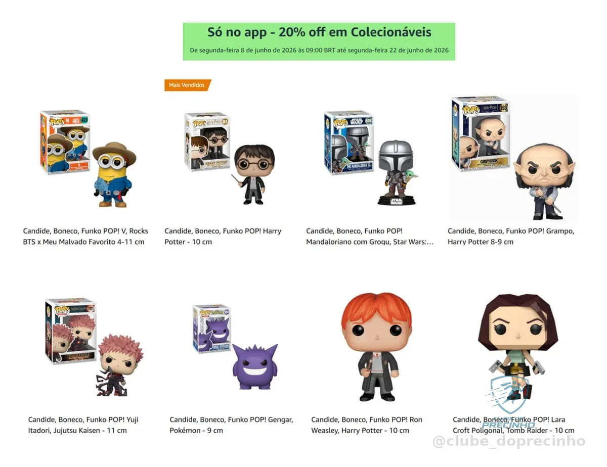 🔥 Só no app - 20% off em Colecionáveis - Amazon