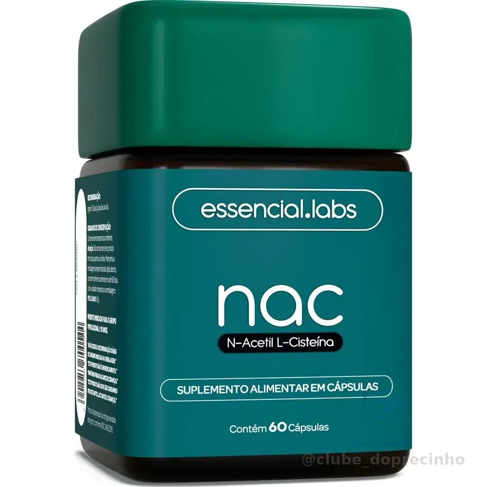 NAC 600mg - N-acetil L-cisteína - 60 cápsulas sem sabor Mercado Livre