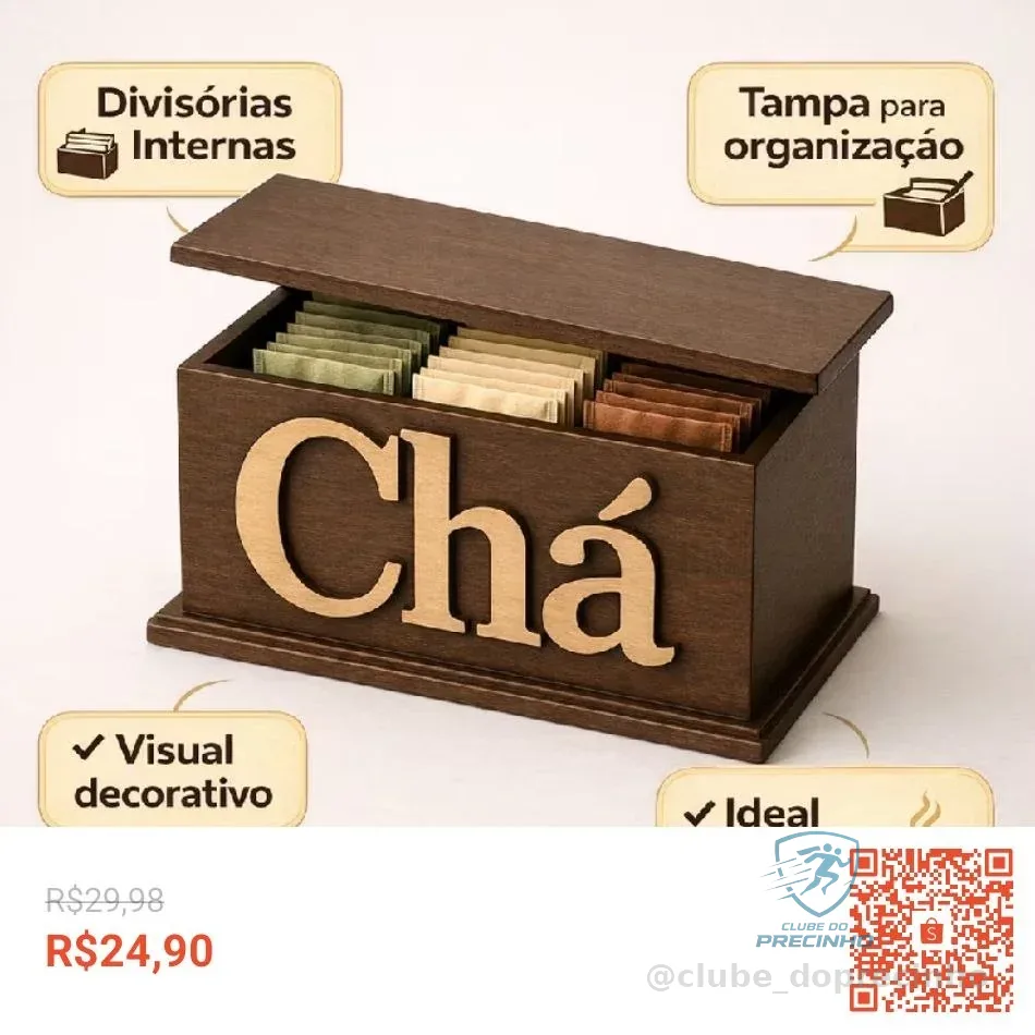 Porta Chá Em MDF Cantinho do Café Vintage