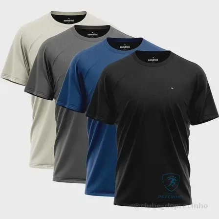 Kit 4 Camiseta Dry-fit Sandrini Masculina Academia Caminhada Mercado Livre